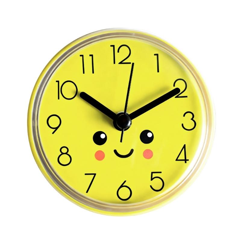 Compacts Sution Cup Adhesive Small Wall Clock Accurate Movement Anti Fog Design Bathroom Clock For Home Dorm Workshop