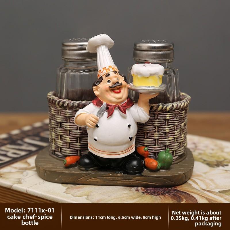 

Resin Style European Chef Figurine Decorative Ornament For Kitchen Gift Tabletop Cake Chef