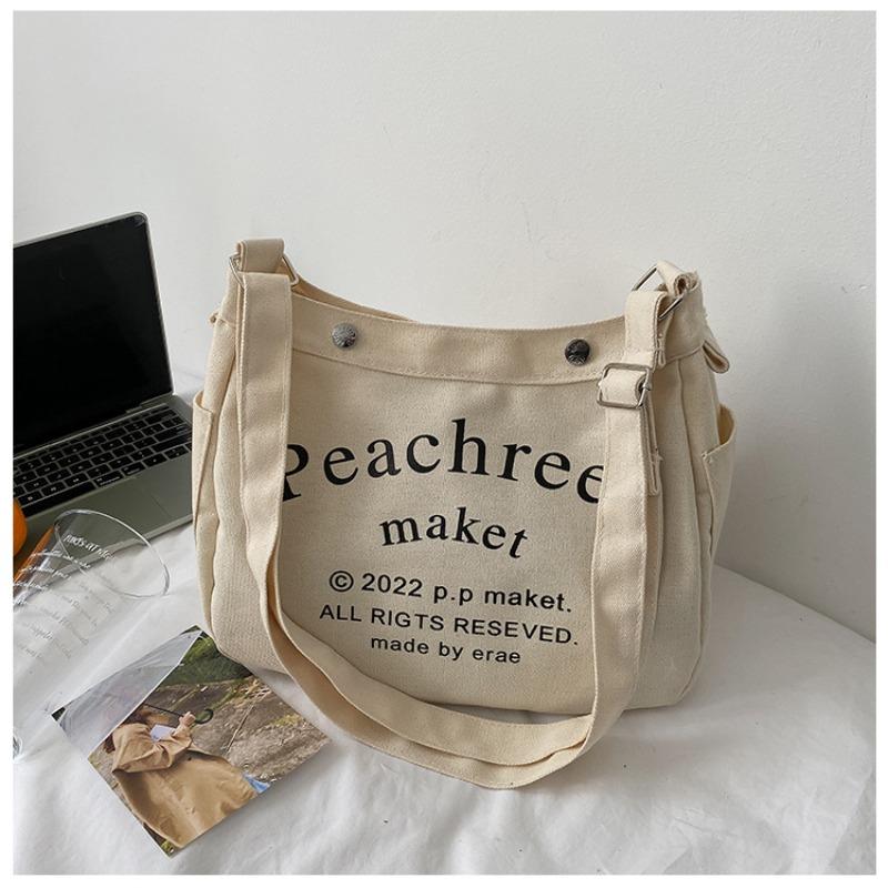 

Модная универсальная холщовая сумка с вирусным принтом, большой вместимости, ручная сумка для повседневного использования, женская сумка через плечо