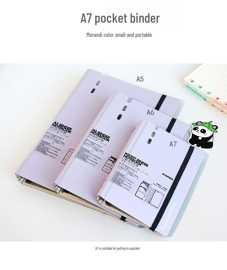 Compact Japanese-Style Notebook: A7 Pocket Book, A6 Note Pad, A5 Removable Ring Binder