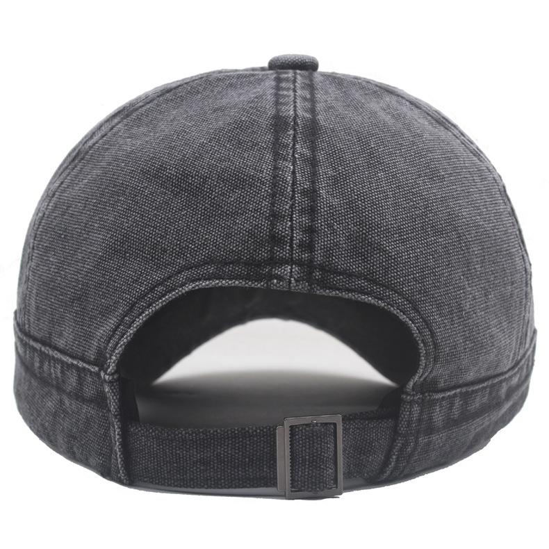 Canvas Baseball Cap Men's Short-Brimmed Cap Spring Summer Outdoor Sunscreen Sun Hat