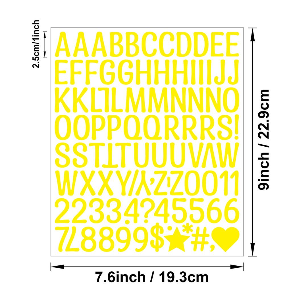 Naklejka Literowa 1 Cal Naklejka Winylowa na Ciało Artystyczna Naklejka Literowa Etykieta Kuchenna DIY Ręcznie Robiona