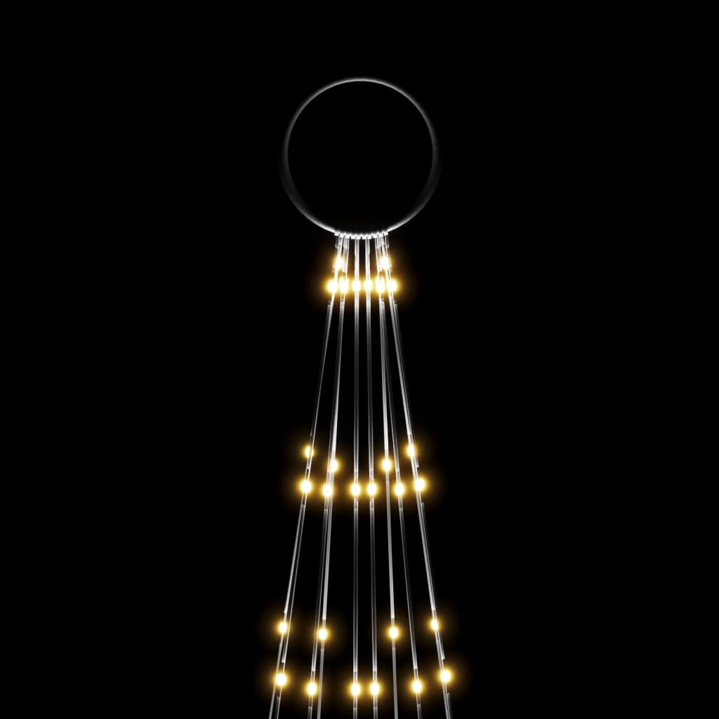 LED Christmas Tree for Flagpole Warm White 310 LEDs 300 cm