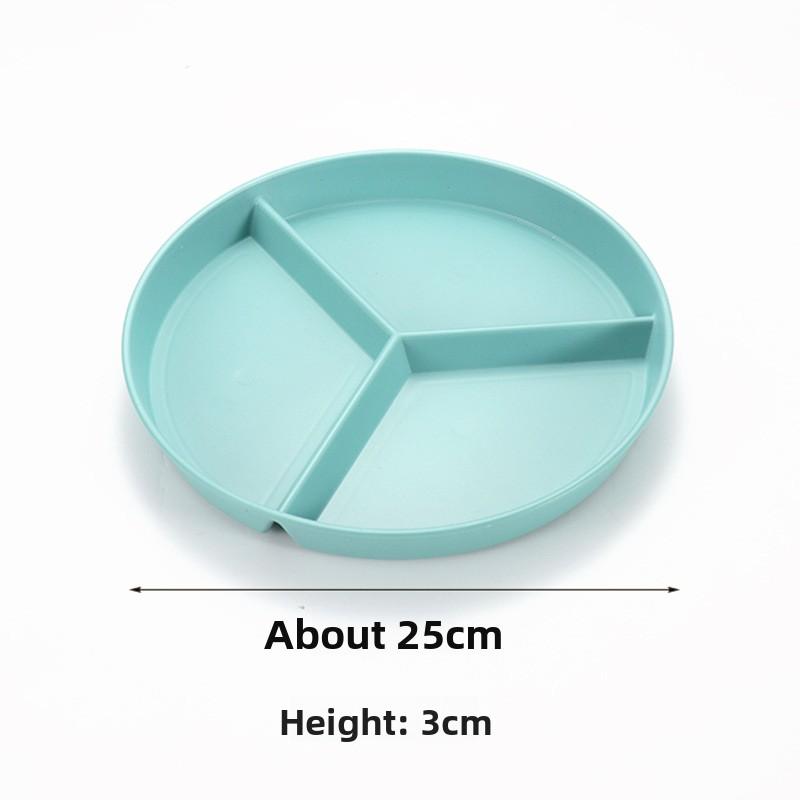 

Детская тарелка для снижения жира, устойчивая к падениям, для похудения, трехсекционная, количественная, для студенческой столовой циан