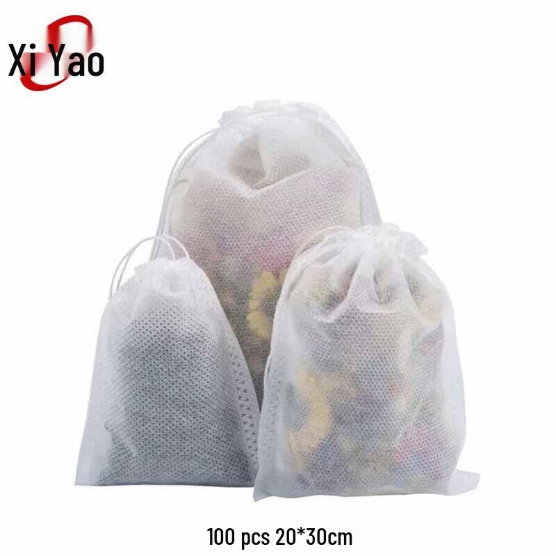 Xiyao Drawstring Filter Bags for Tea & Spices (100-Pack)
