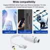 48V auf 12V POE Splitter Wasserdichtes Video- und Stromadapterkabel IEEE802.3af/at Konform für IP-Kamera AP Voip-Telefon und Mehr