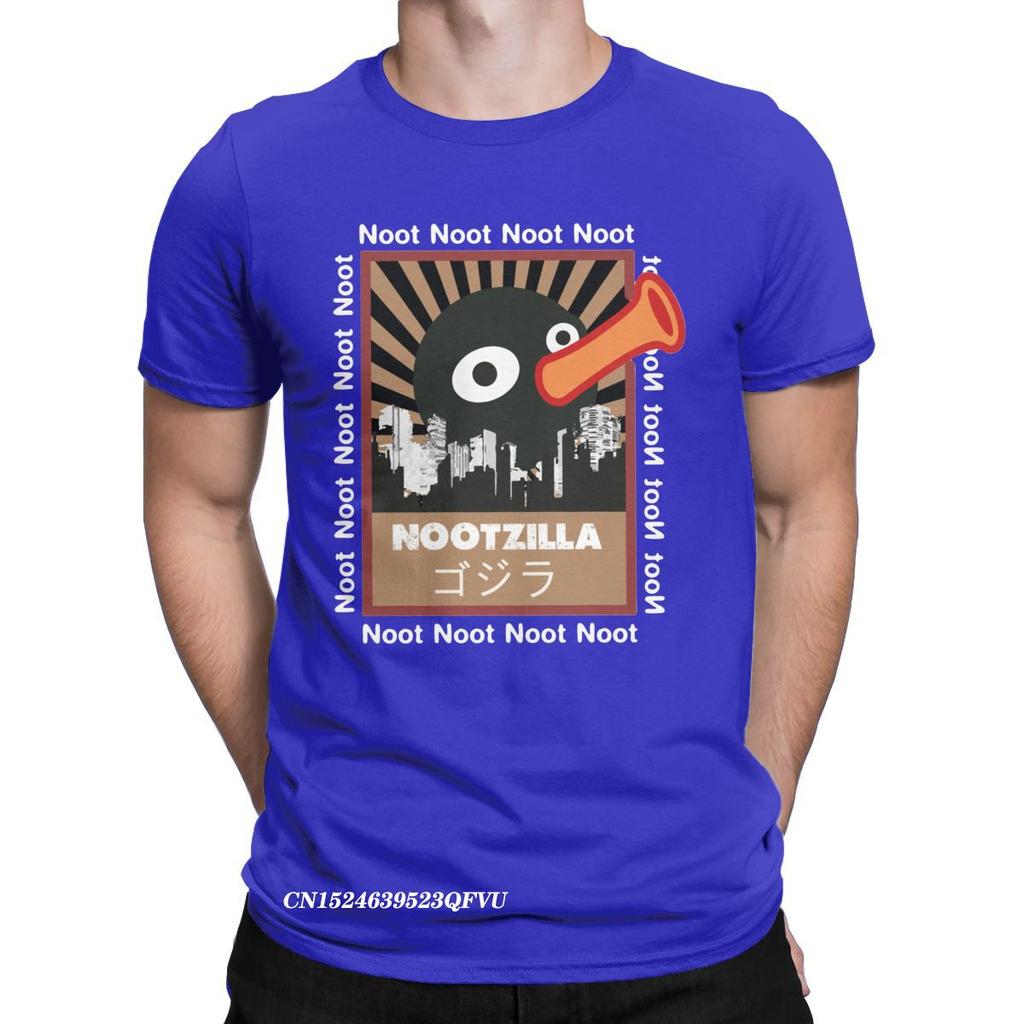 Men Women's Tee Shirt Noot Noot Pingu Sarcastic Noot Meme Nootzilla Vintage Pure Cotton Tee Penguin Tshirt Clothes Big Size