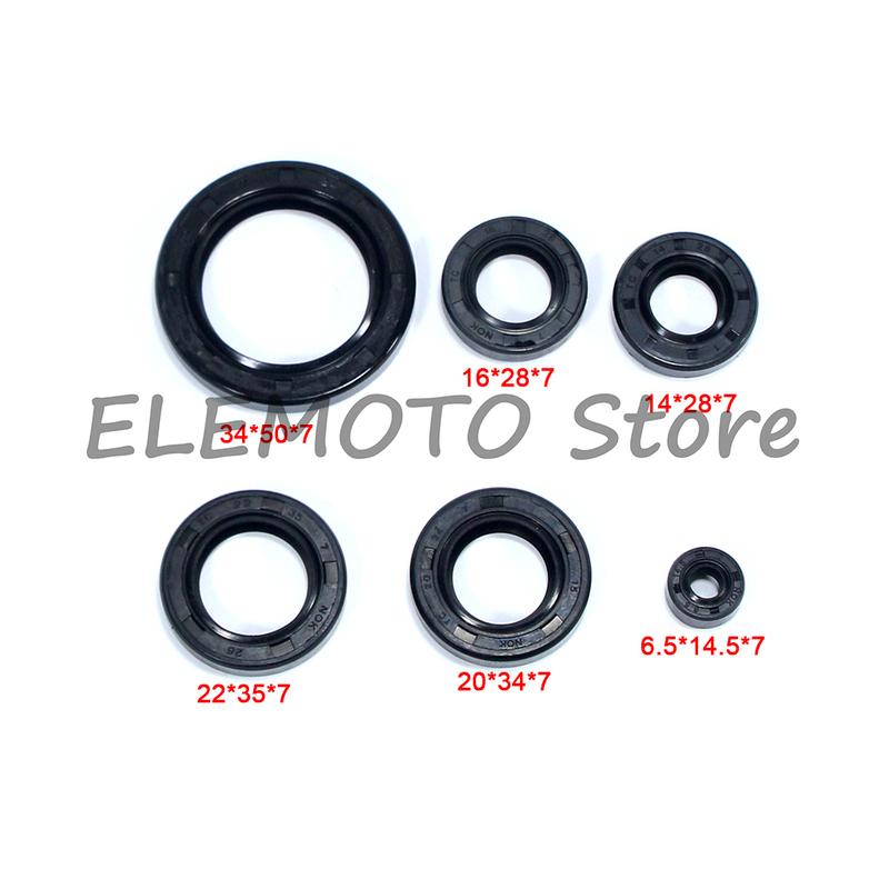Motorcycle CG125 CG150 Full Complete Engine Oil Seal Rubber Gear Shaft Seal For Honda CG125 CG150 Dirt Pit Bike