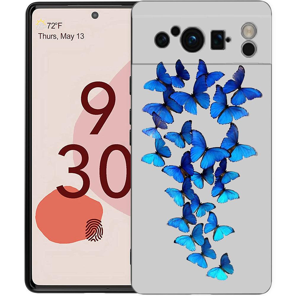 Cute butterfly Fashion Phone Case For Google pixel 9 8 7 6 Pro 6A 7A 5G Silicone Shockproof Black Cover Fundas