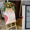 KT Silk Flower Wedding Welcome Sign - Elegant Floral Simulation for Engagement & Party Decor