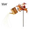 Festive Front Yard Decor Solar Santa Watering Can Light, Christmas Garden Stake Energy Saving Outdoor Lamps LED Pathway Light for Lawn Patio