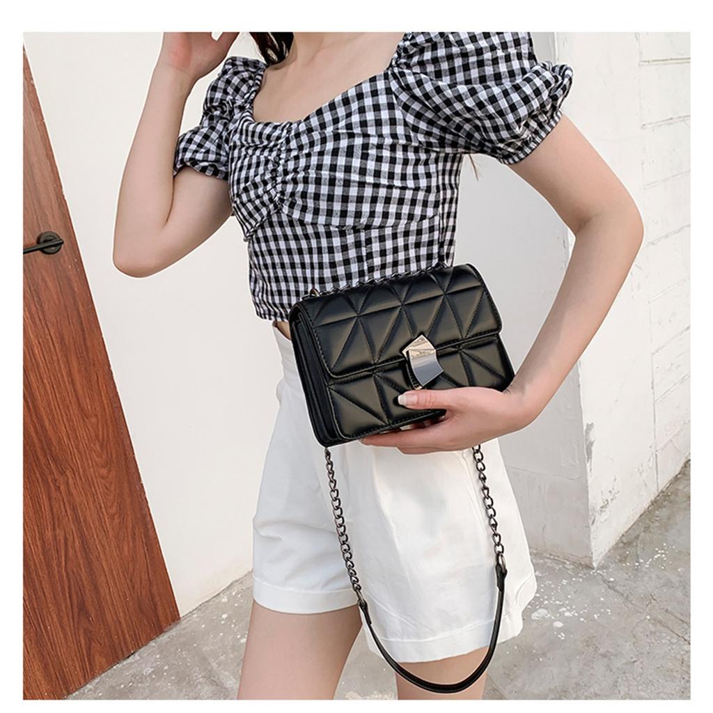 Diamond Chain Shoulder Bag Women's Bag Small Square Bag Temperament Lady Small Fragrance Style Bag Trendy Goddess Small Bag