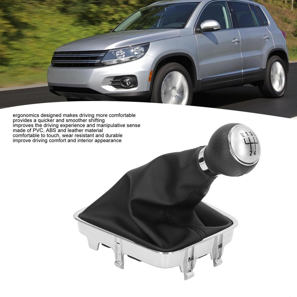 Gear Knob Boot Set 5 Speed PVC Leath Gearstick Lev Gait Kit