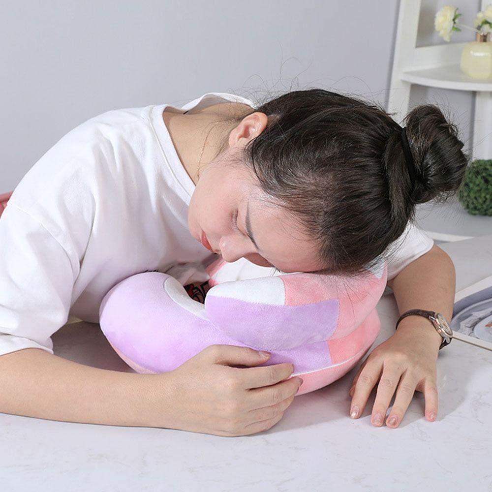 Adjustable Neck Support Pillow U Shaped Office Nap Pillow Travel Neck Pillow Airplane Travel