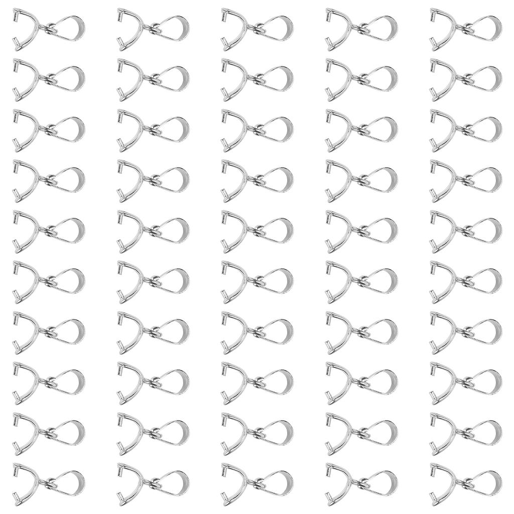 50Pcs Pendant Buckle Connector Pinch DIY Making Charm Connection Emerald Clip Craft Supplies