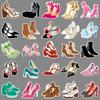 50 High Heels Doodle Personality Girl Heart Guka DIY Mobile Phone Case Suitcase Sticker Waterproof