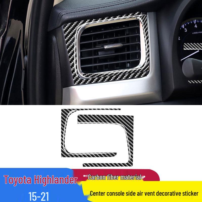 Carbon Fiber Interior Trim for 2015-2018 Toyota Highlander: Instrument Panel & Air Vent Accents