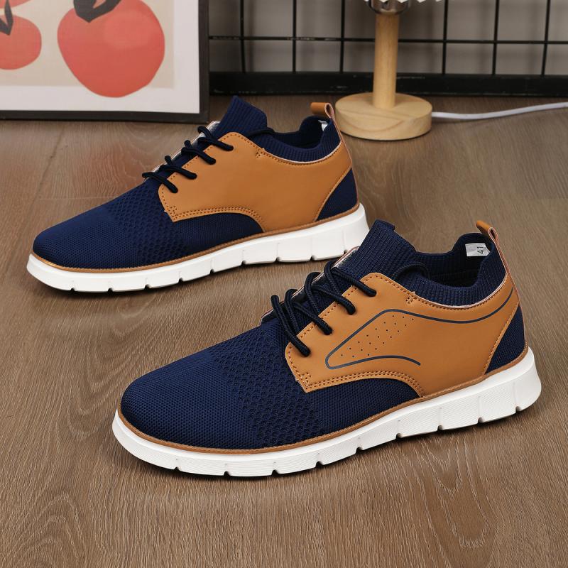 Foreign trade large size 48 men's shoes lightweight thick-soled shock-absorbing breathable sports and leisure men's shoes mesh shoes men's models