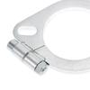 Compatible with Flange Repair, Silver Steel 2.5" / 63 Mm Split Flat Oval Flange Connection Replacement Accessory, Compatible with Exhaust Flange