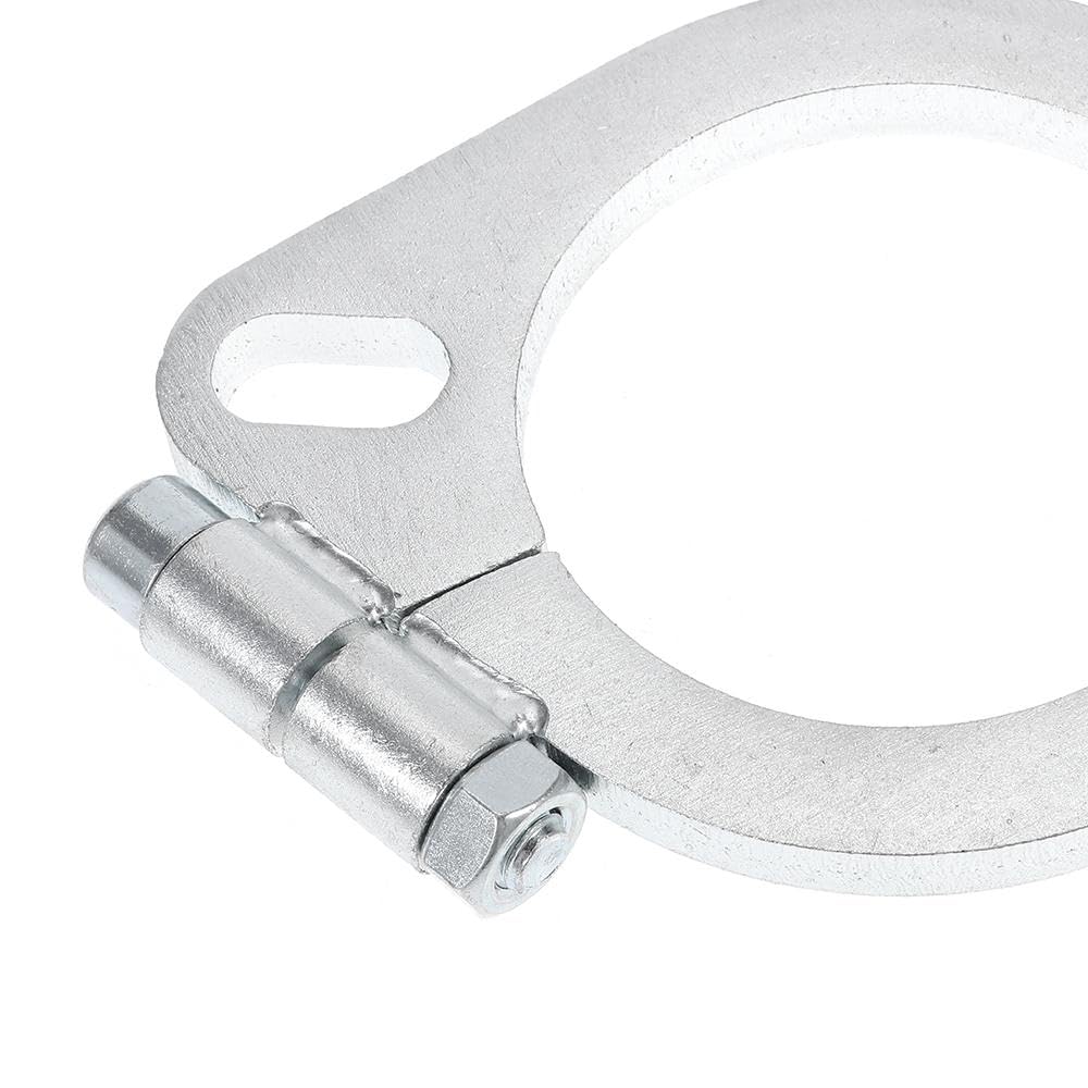 Compatible with Flange Repair, Silver Steel 2.5" / 63 Mm Split Flat Oval Flange Connection Replacement Accessory, Compatible with Exhaust Flange