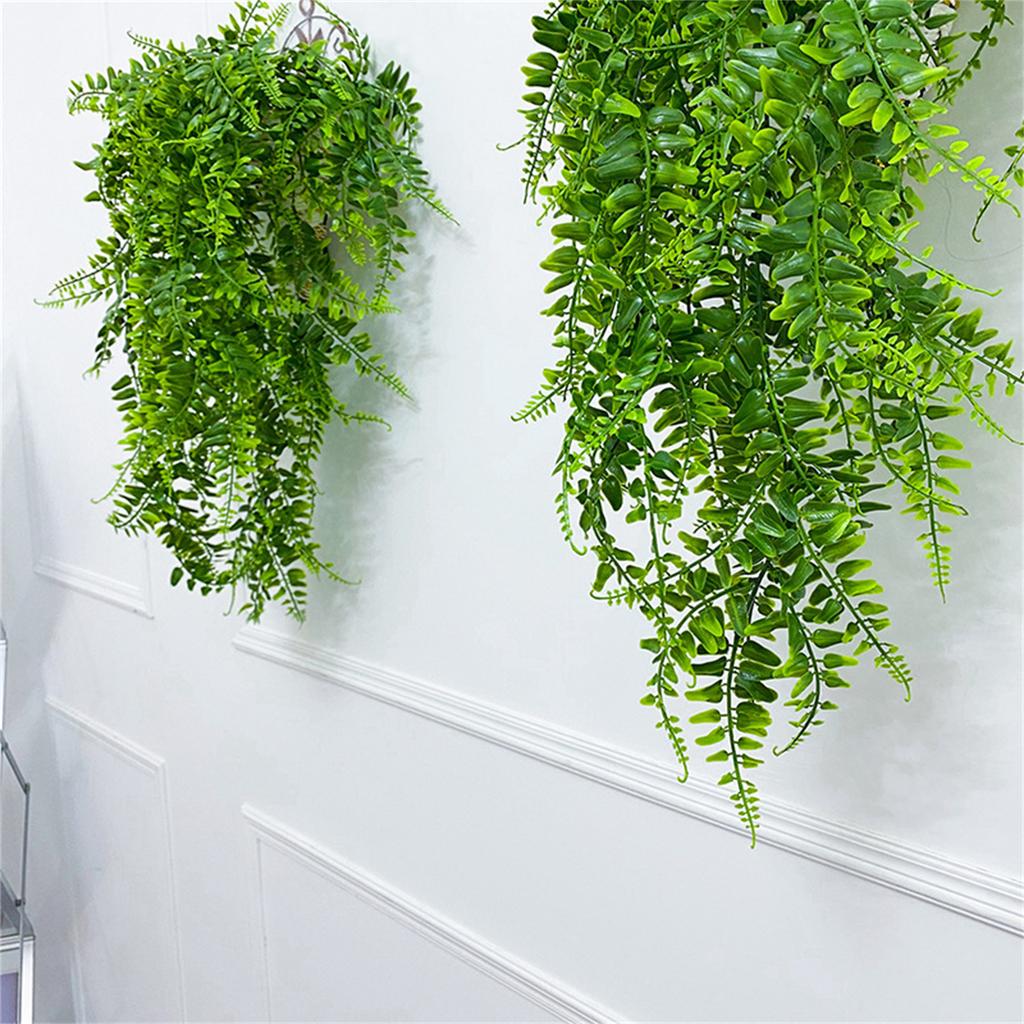 Fake Hanging Plant Artificial Hanging Plant For Indoor Outdoor, 30.7" Artificial Round Leaved Rattan Greenery Plants Home Wall Decoration Supplies
