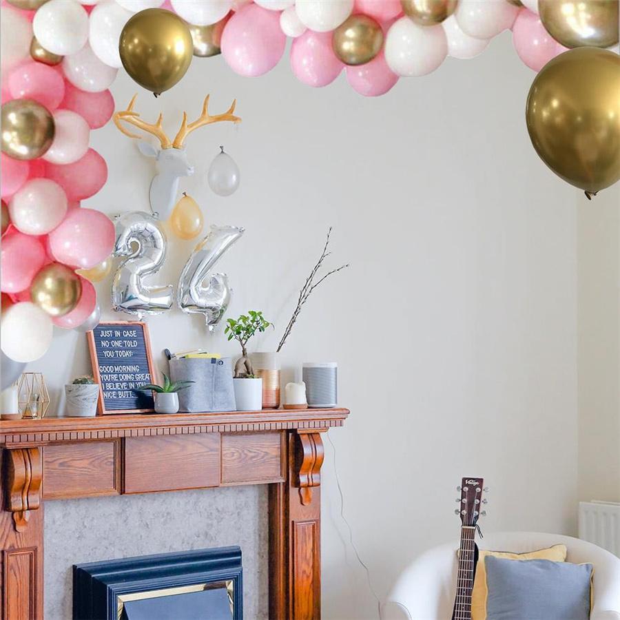 118pcs Balloons +Balloon Arch Kit Set Birthday Wedding Baby Shower Garland Decor