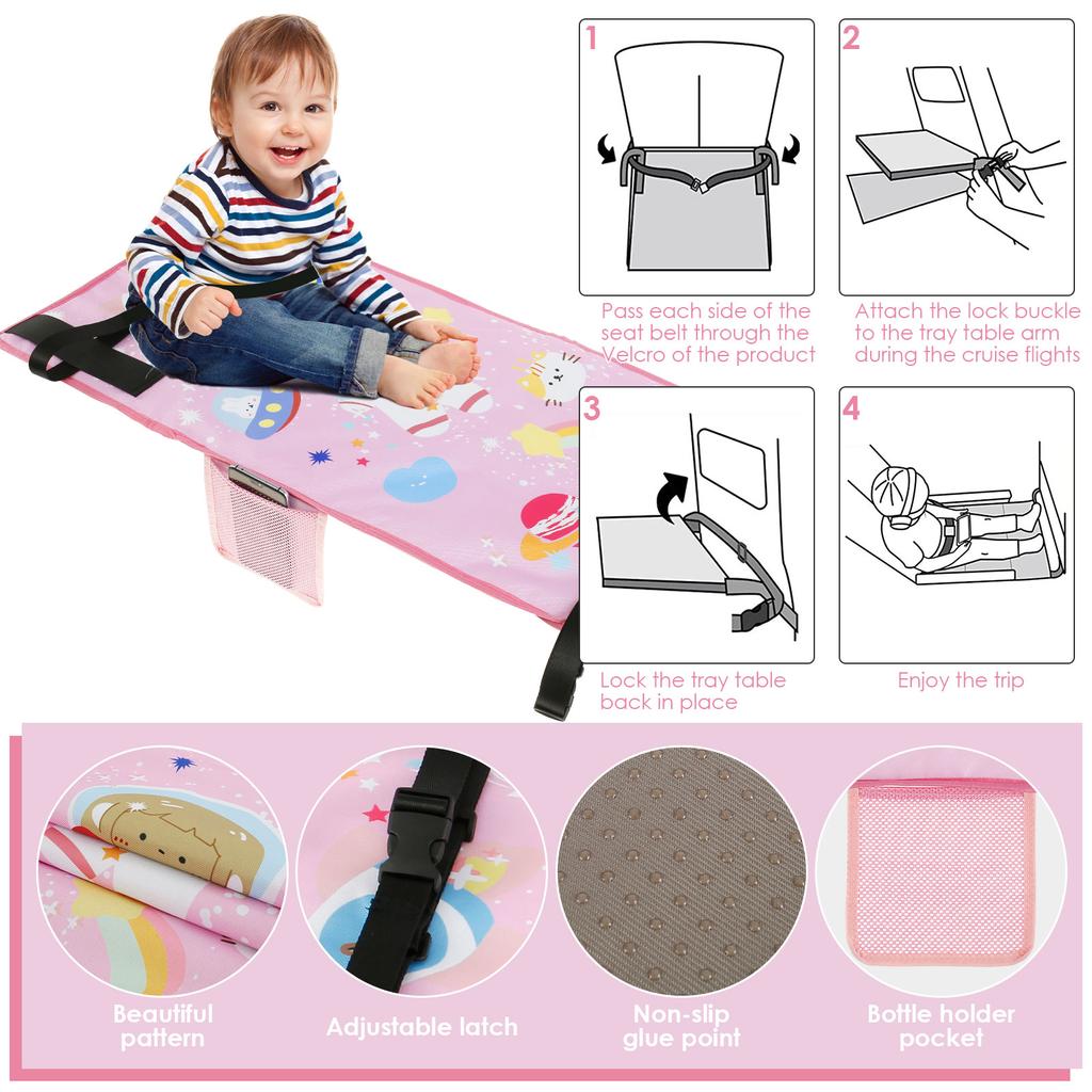 1/2Pcs Kids Travel Airplane Bed Baby Pedals Bed Foot Leg Rest Hammock Baby Footrest Bed Toddler Airplane Seat Extender 79x44cm