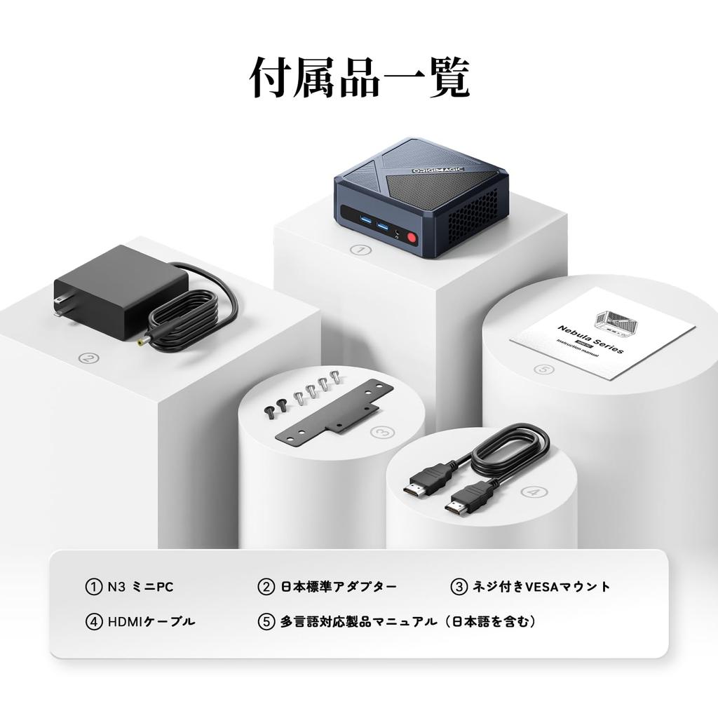 ORIGIMAGIC Intel Mini PC N3 12th Generation Core 32GB DDR4 512GB NVMe SSD Mini PC maximum frequency 4 screen up to 8K60Hz BT LAN Windows 11 Pro
