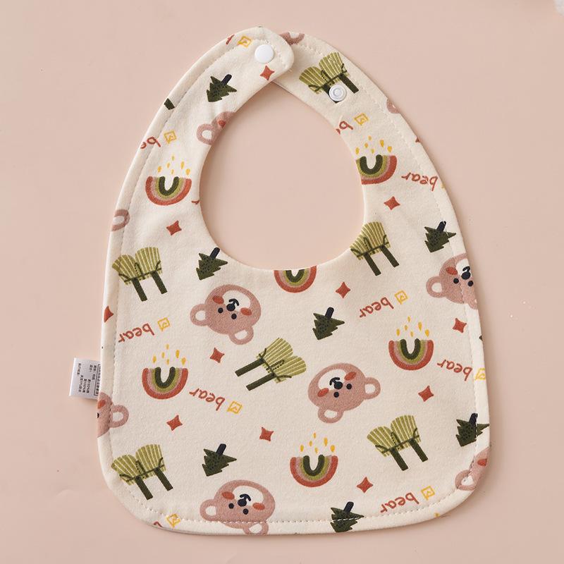 U-Shaped Pure Cotton Bib - Super Soft, Waterproof, Adjustable for Newborns, Ideal for Autumn/Winter