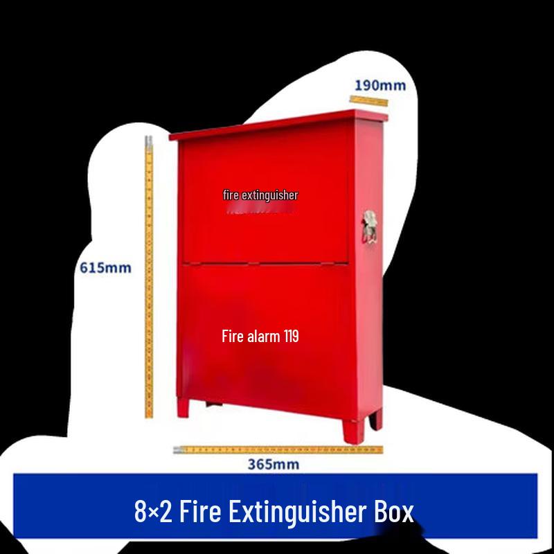 DAXTE Dry Powder Fire Extinguisher Storage Cabinet For 2 x 8kg Extinguishers