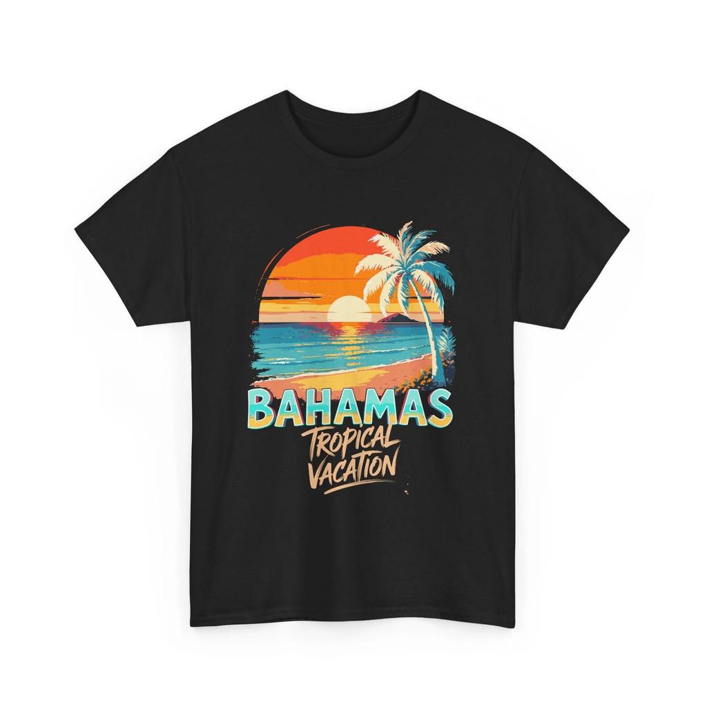 Retro Sunset BAHAMAS Tropical Vacation T shirt