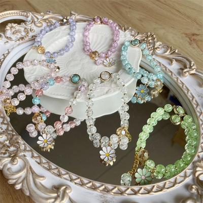 Crystal Daisy Beaded Bracelet