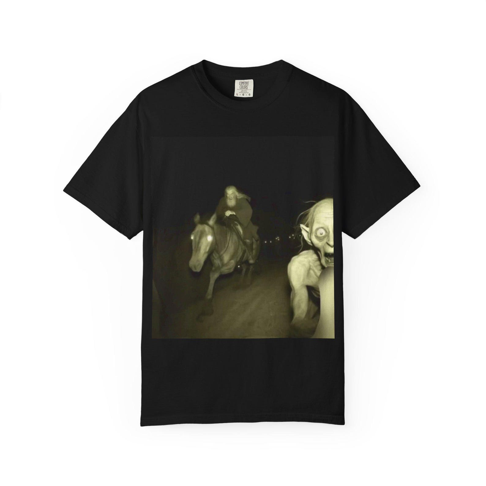 Wizard Chasing Goblin Graphic Tee: Fantasy Gamer T-Shirt S