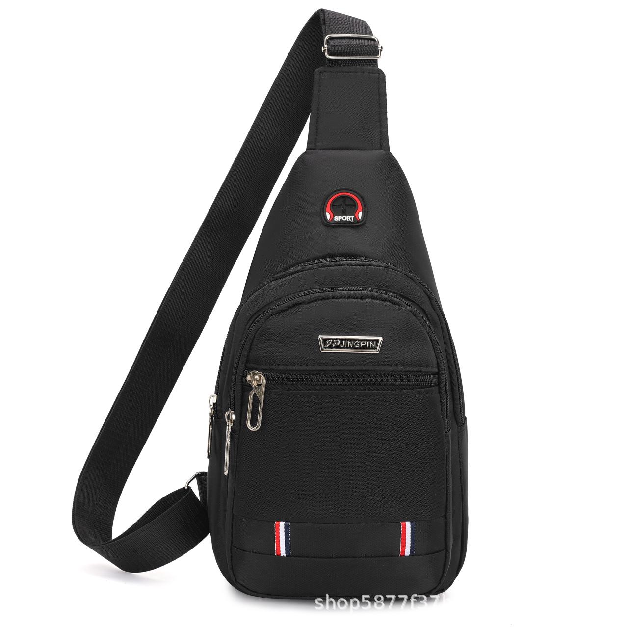 

Men s Waterproof Business Crossbody Chest Bag - Wear-Resistant, Trendy, and Single Shoulder Backpack 31x9x16 чорний
