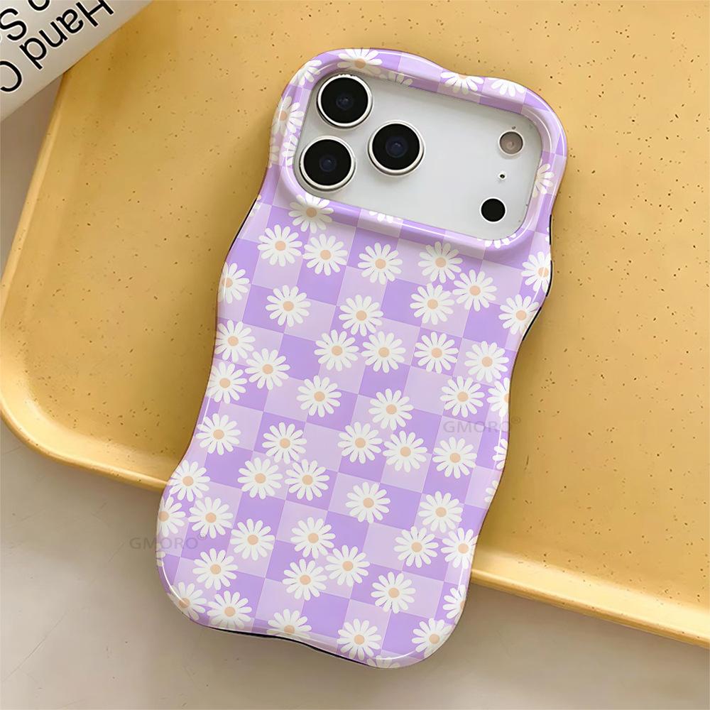 Popular small fresh flower summer mobile phone case girls high value iPhone17PM two-in-one protective case