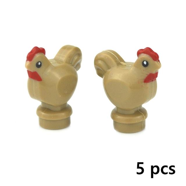 MOC City Animal Building Block Figures Goat Sheep Eagle Owl Panda Parrot Seagull Penguin Zoo Fram Accessories Bricks Toy Gift