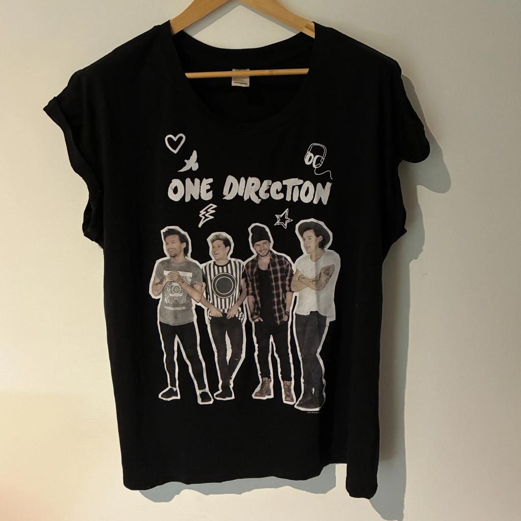 One Direction Top Shirt Womens Size 20 XXL Black Graphic Band Music 2015