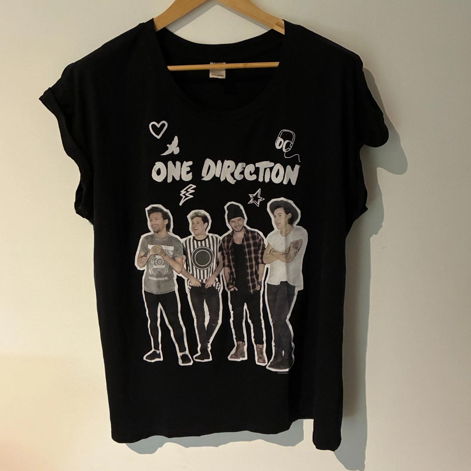 

Женская футболка One Direction Размер 20 XXL Черная с принтом Группа Музыка 2015 3XL