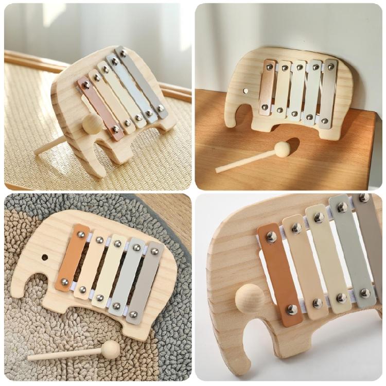 Xylophone Educational Musical Toy for Performances 5 Note Wood Xylophone with Mallet Coordination Hand Knock Piano Toy