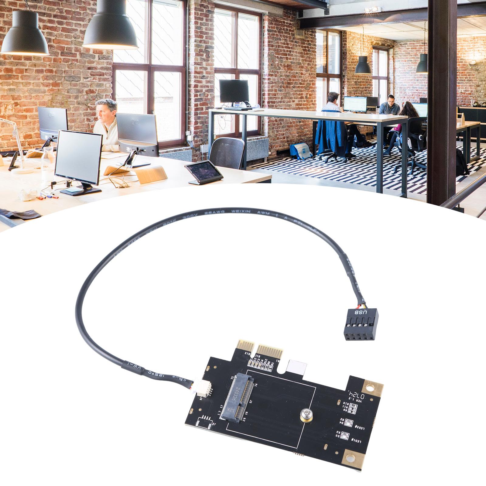 

Адаптерна карта M.2 NGFF до PCI E для настільного комп’ютера Бездротова мережа Bluetooth-сумісна карта адаптера для AX200 AX210