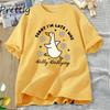 Kids T Shirt Funny Goose T-Shirt Graphic Tee Animal Humor Cute Goose Tee Girl Baby 2-14Y Clothing