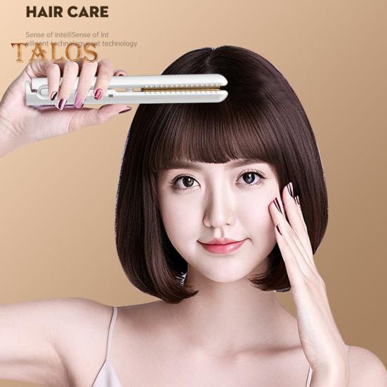 USB Mini Curling Iron 2-In-1 Dual Purpose Curling Wand Flat Iron Hair Straightener Curler Fast Heating Portable Travel Women Short Long Hair Styling