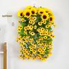 Sunflower Wall Hanging Basket - Artificial Vine for Indoor Decor