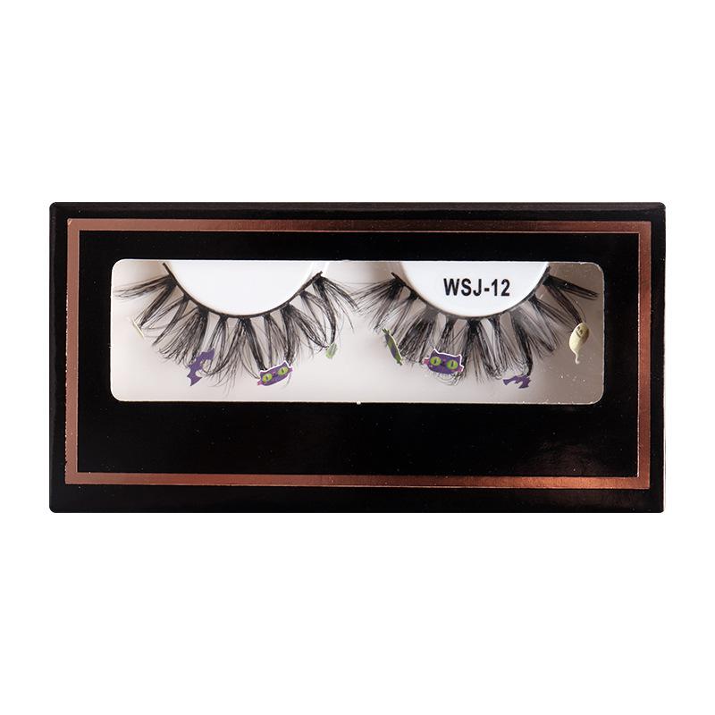 Halloween False Eyelashes A Pair Of High Imitation Mink Hair Decorative Stickers Thick Eyelashes