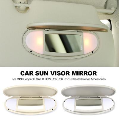 Car Sun Visor Sunshade Panel Housing Vanity Mirror Cover Black For MINI Cooper S One D JCW R55 R56 R57 R59 R60 Accessories