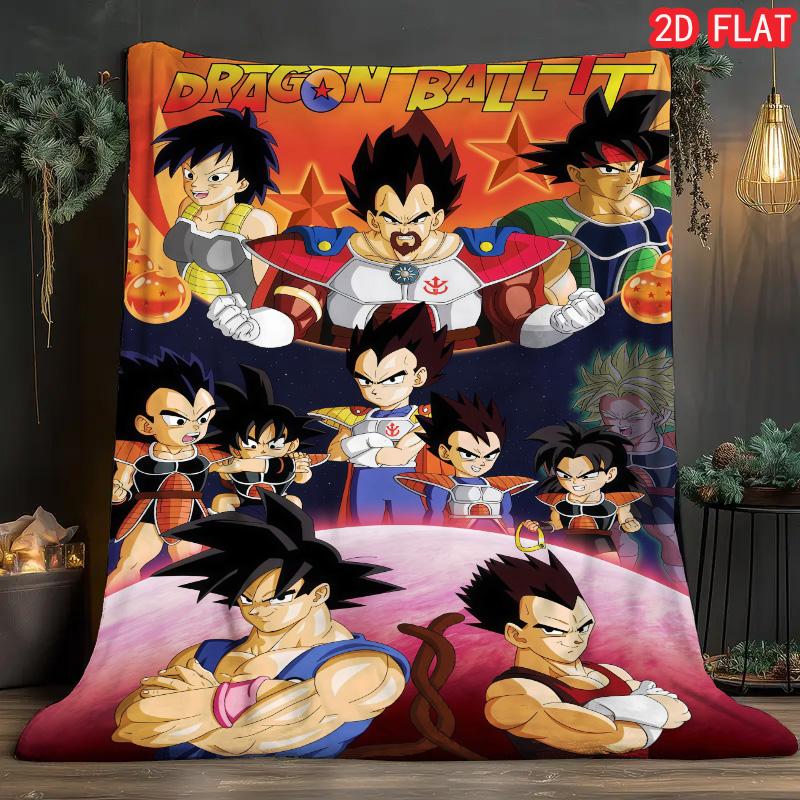 

Dragon Ball Gift Blanket High Quality Printed Flannel Blanket for Anime Fans Family Friends THW 75x90cm
