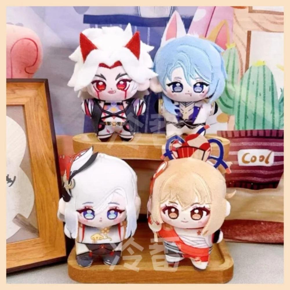 Genshin Impact 10cm Plush Doll Raiden Shogun Yae Miko Kamisato Ayaka Kokomi Pendant Keychain Anime Cosplay Stuffed Doll Kid Gift
