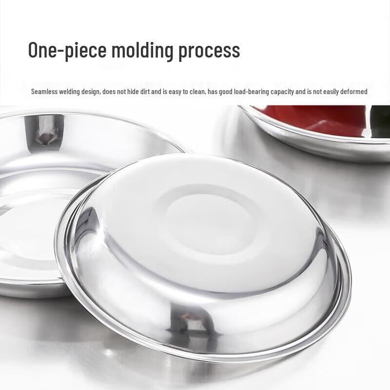 Huihuang 304 Stainless Steel Round Shallow Dinner Plate
