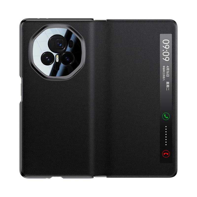 Adatto per Custodia per Telefono Cellulare Honor MagicV3 Flip Honorv3 Supporto Obiettivo Uomo d'Affari All-inclusive Semplice Custodia in Pelle