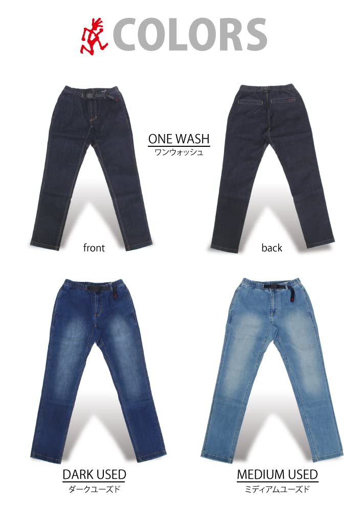 Gramicci Stretch Denim New Narrow Pants, Tight Cropped, G113-OGSD (XL, Dark Used)